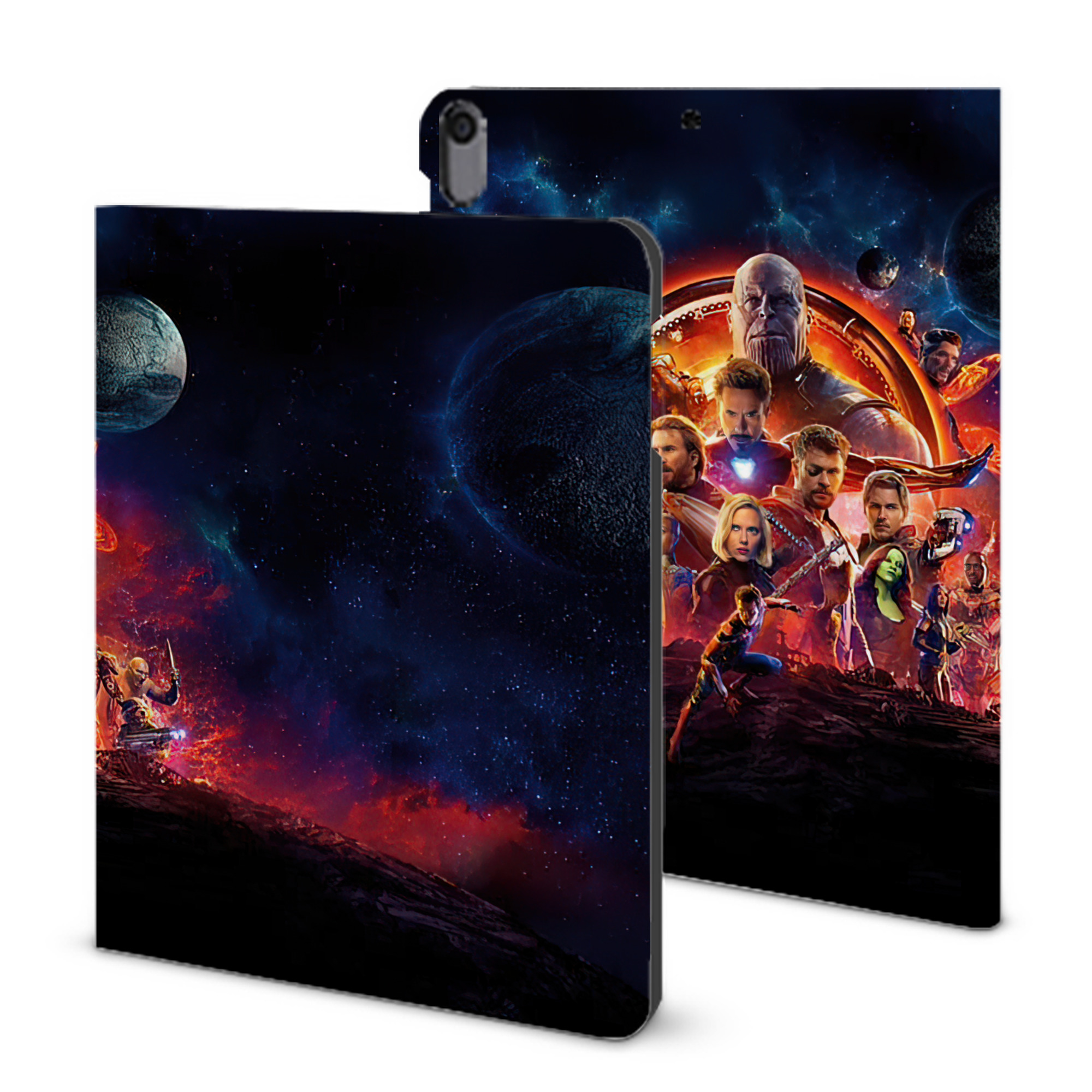 （画像用） アベンジャーズ The Avengers IPad ケース ブック型 PUレザー TPU 耐衝撃 軽量 薄型 ペン収納なし 全面保護 IPad 各モデル対応